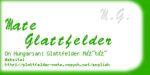 mate glattfelder business card